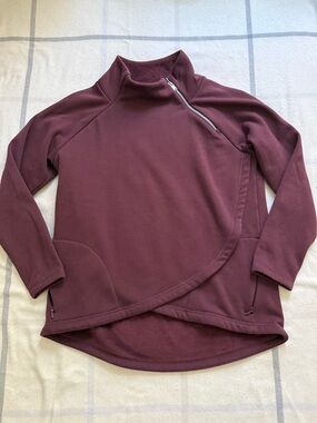 Athleta Cozy Karma Asymmetrical Pullover Sweater